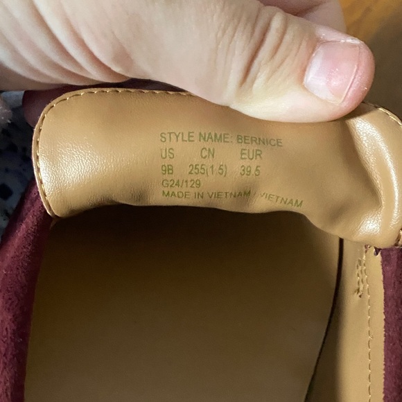 Kate Spade Deep Red Suede Loafers - Picture 7 of 9